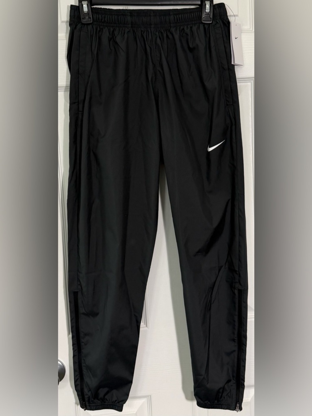 Nike Running Pants Mens Small Black Dri Fit Zipper Ankle NWT